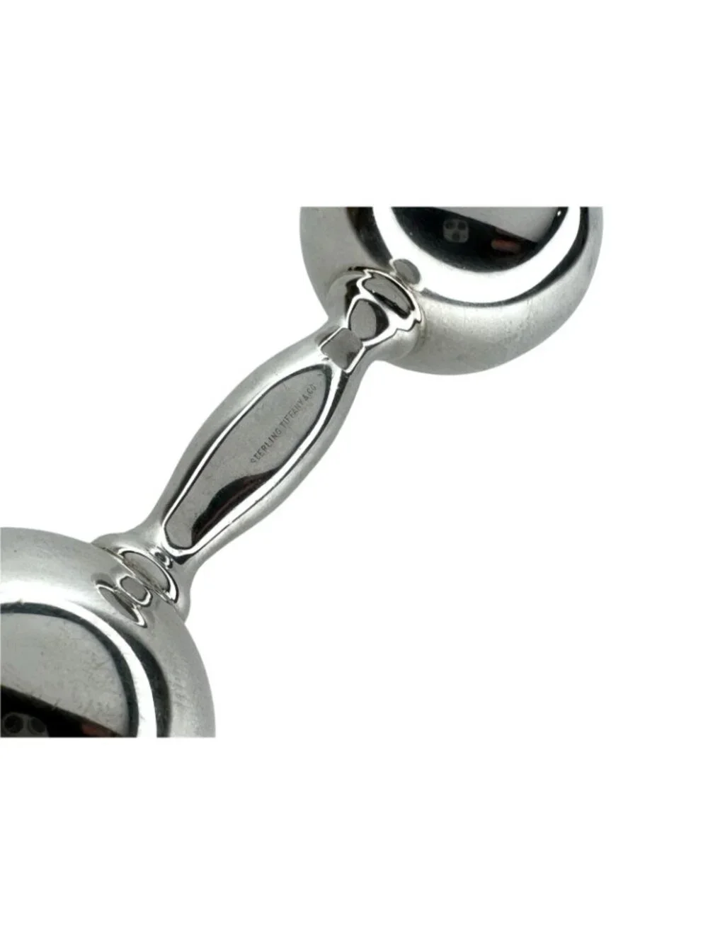 Tiffany & Co. Sterling Silver 925 Dumbbell Baby Rattle 4.5”
